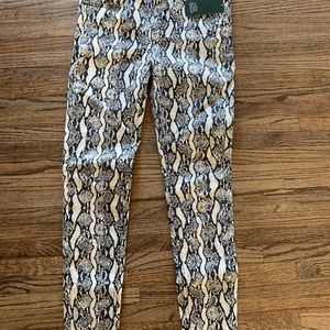Snake skin jeans